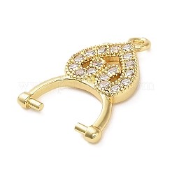 Brass Micro Pave Clear Cubic Zirconia Pendant Bails&nbsp;KK-L229-033G