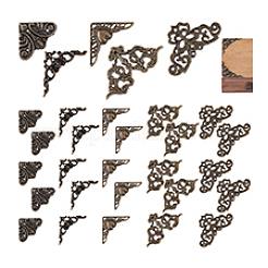 30Pcs 5 Styles Alloy Cabinet Box Corner Protectors&nbsp;FIND-PH0023-90