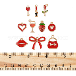 Alloy Enamel Pendants&nbsp;ENAM-FP0002-24