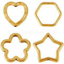 120Pcs 4 Styles Alloy Bead Frame&nbsp;FIND-SP0004-14