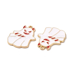 Light Gold Plated Alloy Enamel Pendants&nbsp;ENAM-L040-003LG