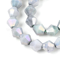 Anti-Tarnish Electroplate Glass Beads Strands&nbsp;GLAA-T025-8mm-12B