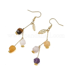 Hollow 316 Surgical Stainless Steel & Gemstone Dangle Earrings for Women&nbsp;EJEW-JE07505