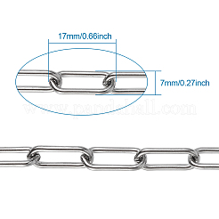 304 Stainless Steel Paperclip Chains&nbsp;YS-TAC0003-02P