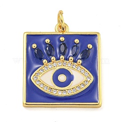 Rack Plating Brass Micro Pave Cubic Zirconia Pendants&nbsp;KK-G513-76A-08G