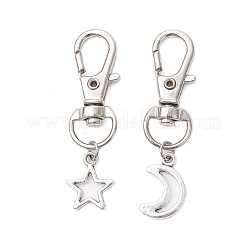 Tibetan Style Alloy Star Moon Pendant Decorations&nbsp;HJEW-JM03206