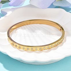 304 Stainless Steel Rhinestone Bangles for Women&nbsp;BJEW-Z092-13G