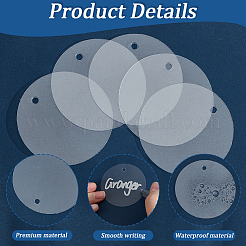 100Pcs Flat Round PVC Blank Price Tags&nbsp;ODIS-SP0001-10C