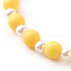 Opaque Acrylic Stretch Beaded Bracelets for Kids&nbsp;X-BJEW-JB06230
