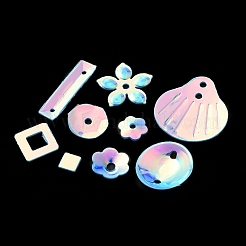 Rainbow Iridescent PVC Paillette/Sequins Beads & Links & Pendants&nbsp;PVC-C001-01F