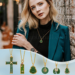 6Pcs Brass Chains Necklaces&nbsp;NJEW-OC00007