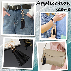 1Pc PU Leather Tassel Keychains&nbsp;KEYC-CL0001-50C