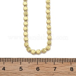 Brass Flat Ball Chain Necklaces for Women&nbsp;X-NJEW-U035-01G