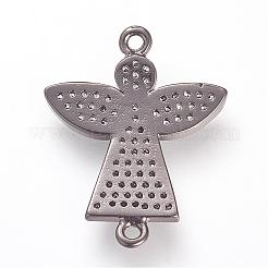 Long-Lasting Plated Brass Micro Pave Cubic Zirconia Links&nbsp;ZIRC-S053-17B