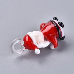 Christmas Handmade Lampwork Pendants&nbsp;X-LAMP-G141-02