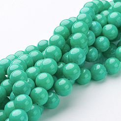 Natural Mashan Jade Round Beads Strands&nbsp;G-D263-10mm-XS15