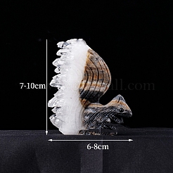 Natural Quartz Crystal Squirrel Display Decorations&nbsp;PW-WGB5C26-01