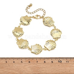 304 Stainless Steel Shell Shape Link Chain Braceles for Women&nbsp;BJEW-JB13624