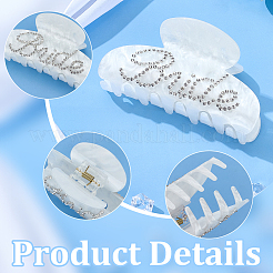 Acrylic Claw Hair Clips&nbsp;OHAR-WH0001-26
