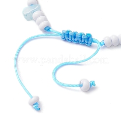 Dyed Natural White Jade Braided Bead Bracelets&nbsp;BJEW-JB10358-02