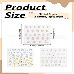 3Pcs 3 Styles Nail Art Stickers&nbsp;MRMJ-LP0002-89