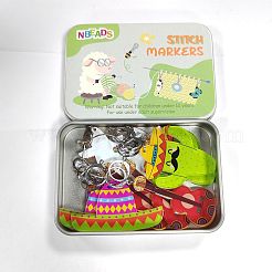 Cinco de Mayo Opaque Printed Acrylic Pendant Locking Stitch Markers&nbsp;HJEW-AB00177