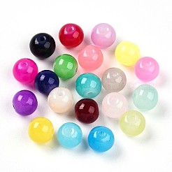 Baking Paint Imitation Jade Glass Beads&nbsp;X1-DGLA-Q021-8mm-M