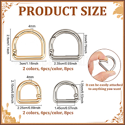 16Pcs 4 Styles Alloy Spring Gate Rings&nbsp;FIND-PH0059-72