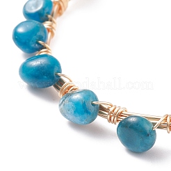 Natural Apatite Braided Beaded Bracelet&nbsp;BJEW-JB07997-07