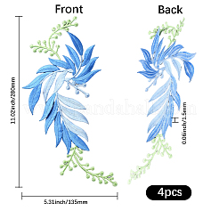 Thread Embroidery Flower Cloth Patches&nbsp;PATC-WH20010-02A