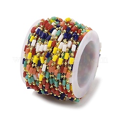 Brass & Glass Link Chain&nbsp;CHC-A009-04G-01