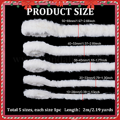 5Pcs 5 Style Imitation Rabbit Hair Ribbons&nbsp;OCOR-PH0007-54A