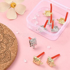 8Pcs 2 Colors Rack Plating Alloy Stud Earring Findings&nbsp;FIND-YW0003-82C