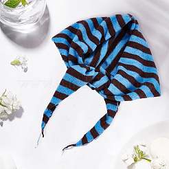 Polyester Striped Knitted Triangle Scarf for Women&nbsp;AJEW-CY0003-06