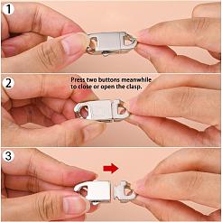 Non-Tarnish 304 Stainless Steel Box Clasps&nbsp;STAS-S080-03B-P