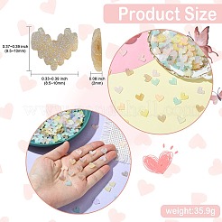 200Pcs Gradient Color Rainbow Iridescent Plating Transparent Resin Decoden Cabochons&nbsp;RESI-CJ0004-30