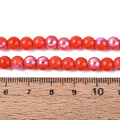 Electroplate Opaque Glass Beads Strands&nbsp;EGLA-Q132-6MM-01C-05