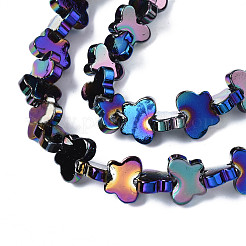 Electroplate Natural Freshwater Shell Beads Strands&nbsp;SHEL-S278-030