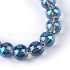 Electroplate Glass Beads Strands&nbsp;EGLA-Q062-8mm-A14