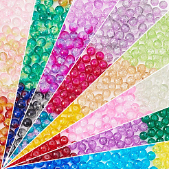 Spray Painted Crackle Glass Beads&nbsp;CCG-PH0002-01-8mm