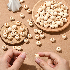 Natural Unfinished Wood Beads&nbsp;WOOD-SP0001-62D