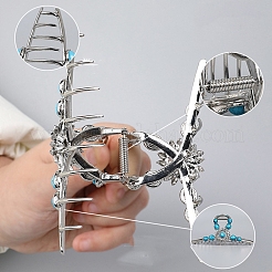 Synthetic Turquoise Claw Hair Clips&nbsp;PW-WGD274A-01