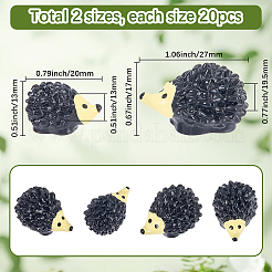 40Pcs 2 Styles Resin Hedgehog Display Decoration&nbsp;DJEW-SP0001-42
