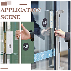 16Pcs Flat Round Self-adhesive Acrylic Sliding Door Pull & Push Signs&nbsp;AJEW-BC0010-70B-01