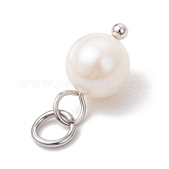 Natural Cultured Freshwater Pearl Two Sides Polished Charms&nbsp;PALLOY-JF04036-03