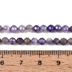 AB Color Plated Natural Amethyst Beads Strands&nbsp;G-T144-B07-04