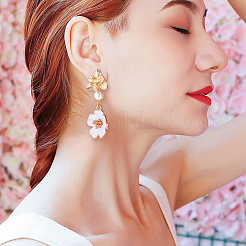 16Pcs 2 Colors Brass Stud Earring Findings&nbsp;KK-BBC0028-76