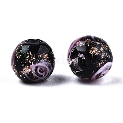 Handmade Gold Sand Lampwork Beads&nbsp;LAMP-S194-001A
