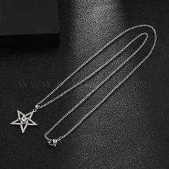 Brass Micro Pave Clear Cubic Zirconia Pendant Necklaces&nbsp;NJEW-M211-02A-P