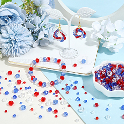 15 Strands 12 Styles Independence Day Electroplate Glass Beads Strands&nbsp;EGLA-PA0001-51